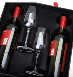 型格雙支皮酒盒配酒杯2隻︱Chic Wine Gift Box (Double) with 2 wine glasses